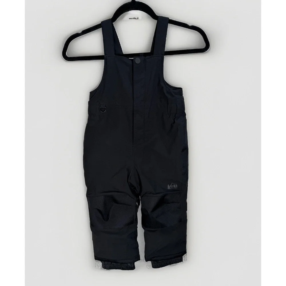 REI Co-Op Snow Pants Bibs Toddler Size 3T Black Insulated Ski Winter Boys Girls